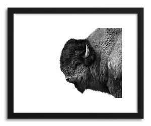 hide - Art print Brutus by artist By The Horns in natural wood frame