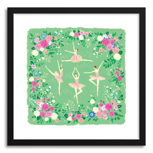 hide - Art print Ballerinas by artist Skylar Kim in white frame