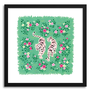 Fine art print Two Pink Tigers by artist Skylar Kim