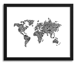 Fine art print Botanical World Map by artist Peggy Dean