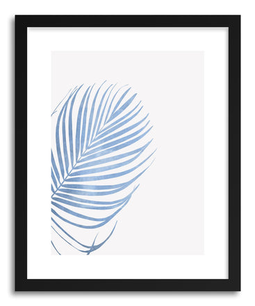 Fine art print Blue Palm Leaf by artist Susu Stolle