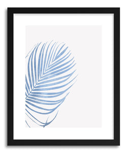 hide - Art print Blue Palm Leaf by artist Susu Stolle on fine art paper