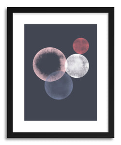 hide - Art print Circles I by artist Susu Stolle in white frame