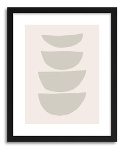 hide - Art print Abstraction V by artist Nouveau Prints in white frame